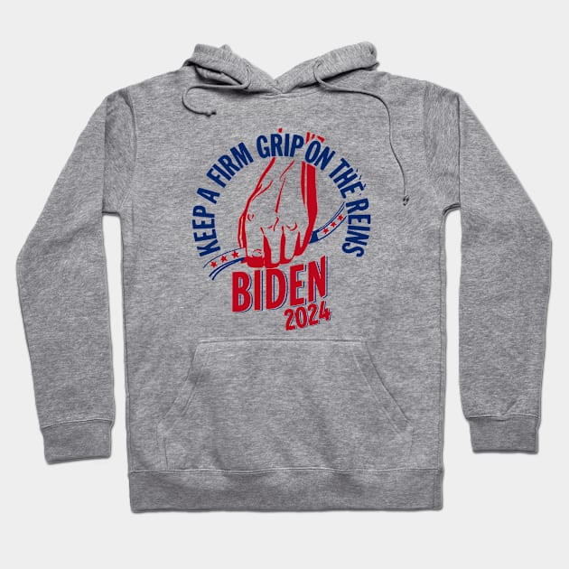 Re-elect Joe Biden 2024 US Presidential Campaign Hoodie by Yesteeyear